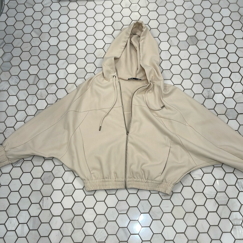 Zara oversized cream jacket